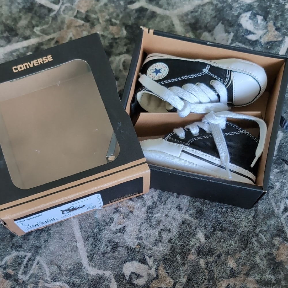 Converse Kids Black and White Sneakers